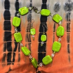 Handmade Vintage Rare Unique Earrings & Necklace Jewelry Set